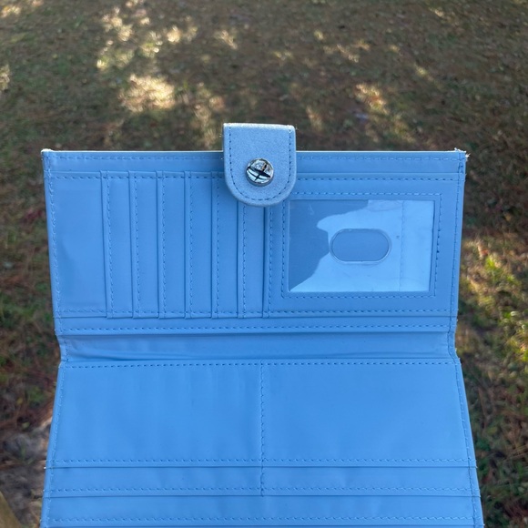 Light Blue Wallet with Snap Closure - Picture 3 of 6